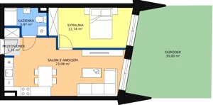 2 pokoje, apartament 41,50 m², parter, oferta nr B05, Nowa Palmiarnia, Polanica-Zdrój, ul. Zdrojowa