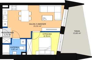 2 pokoje, apartament 35,97 m², piętro 1, oferta nr B10, Nowa Palmiarnia, Polanica-Zdrój, ul. Zdrojowa