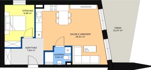 2 pokoje, apartament 50,27 m², piętro 2, oferta nr C09, Nowa Palmiarnia, Polanica-Zdrój, ul. Zdrojowa
