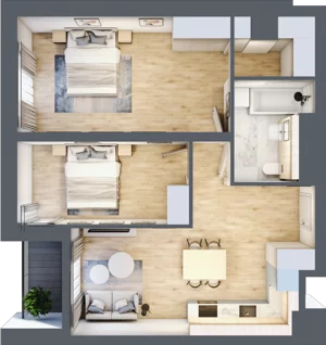 3 pokoje, mieszkanie 64,01 m², piętro 3, oferta nr A32, Kamienica Calisia, Kalisz, Śródmieście, ul. Złota 20A