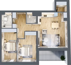 3 pokoje, mieszkanie 77,80 m², piętro 4, oferta nr A36, Kamienica Calisia, Kalisz, Śródmieście, ul. Złota 20A