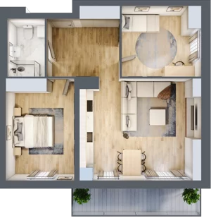 3 pokoje, mieszkanie 61,46 m², parter, oferta nr A02, Dąbrowskiego 9, Szczecin, Zachód, Nowe Miasto, ul. Dąbrowskiego / Piekary
