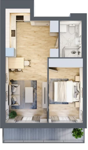 2 pokoje, mieszkanie 38,75 m², parter, oferta nr A05, Dąbrowskiego 9, Szczecin, Zachód, Nowe Miasto, ul. Dąbrowskiego / Piekary