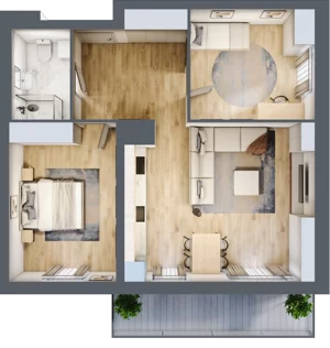 3 pokoje, mieszkanie 61,33 m², piętro 1, oferta nr A09, Dąbrowskiego 9, Szczecin, Zachód, Nowe Miasto, ul. Dąbrowskiego / Piekary