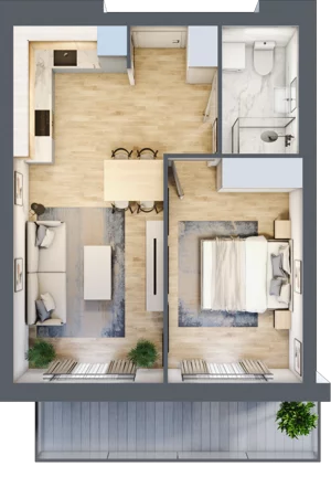 2 pokoje, mieszkanie 39,96 m², piętro 2, oferta nr A17, Dąbrowskiego 9, Szczecin, Zachód, Nowe Miasto, ul. Dąbrowskiego / Piekary