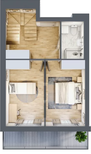 3 pokoje, mieszkanie 73,20 m², piętro 4, oferta nr A33, Dąbrowskiego 9, Szczecin, Zachód, Nowe Miasto, ul. Dąbrowskiego / Piekary