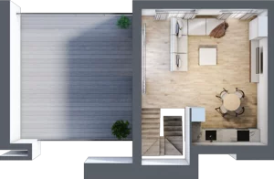 3 pokoje, mieszkanie 60,36 m², piętro 4, oferta nr A34, Dąbrowskiego 9, Szczecin, Zachód, Nowe Miasto, ul. Dąbrowskiego / Piekary