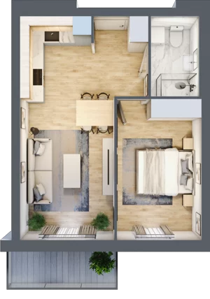 2 pokoje, mieszkanie 39,96 m², piętro 2, oferta nr B18, Dąbrowskiego 9, Szczecin, Zachód, Nowe Miasto, ul. Dąbrowskiego / Piekary