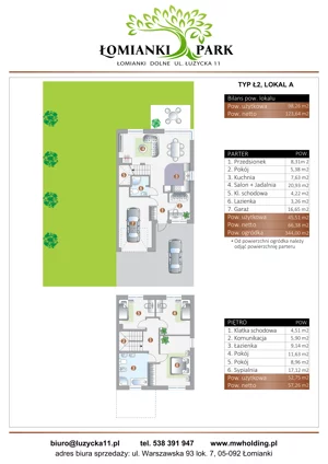 Dom 123,64 m², oferta nr 14A, Łomianki Park, Łomianki Dolne, ul. Łużycka 11