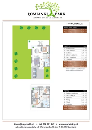 Dom 88,05 m², oferta nr 2A, Łomianki Park, Łomianki Dolne, ul. Łużycka 11