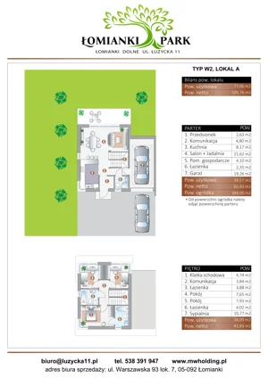 Dom 105,76 m², oferta nr 5A, Łomianki Park, Łomianki Dolne, ul. Łużycka 11