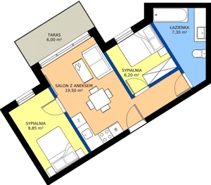 3 pokoje, lokal inwestycyjny 41,65 m², piętro 2, oferta nr A24, Tatrzański Resort, Białka Tatrzańska, ul. Środkowa 75