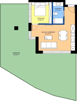 2 pokoje, lokal inwestycyjny 38,74 m², parter, oferta nr A06, Tatrzański Resort, Białka Tatrzańska, ul. Środkowa 75