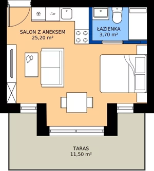 1 pokój, lokal inwestycyjny 28,83 m², piętro 1, oferta nr A13, Tatrzański Resort, Białka Tatrzańska, ul. Środkowa 75