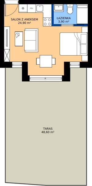 1 pokój, lokal inwestycyjny 28,89 m², parter, oferta nr A05, Tatrzański Resort, Białka Tatrzańska, ul. Środkowa 75