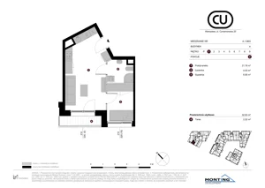 2 pokoje, apartament 32,63 m², piętro 1, oferta nr A.1.M03, Cynamonowa Ursynów, Warszawa, Ursynów, Ursynów Centrum, ul. Cynamonowa 23