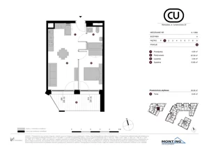 2 pokoje, apartament 39,08 m², piętro 1, oferta nr A.1.M06, Cynamonowa Ursynów, Warszawa, Ursynów, Ursynów Centrum, ul. Cynamonowa 23