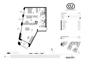 3 pokoje, apartament 77,28 m², piętro 2, oferta nr A.2.M02, Cynamonowa Ursynów, Warszawa, Ursynów, Ursynów Centrum, ul. Cynamonowa 23