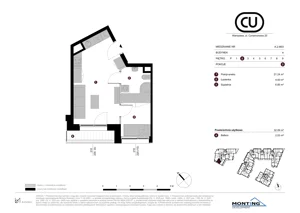 2 pokoje, apartament 32,09 m², piętro 2, oferta nr A.2.M03, Cynamonowa Ursynów, Warszawa, Ursynów, Ursynów Centrum, ul. Cynamonowa 23