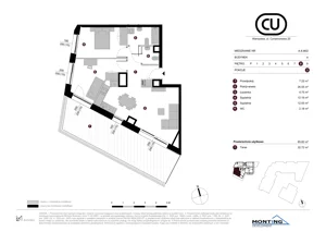 3 pokoje, apartament 65,82 m², piętro 8, oferta nr A.8.M02, Cynamonowa Ursynów, Warszawa, Ursynów, Ursynów Centrum, ul. Cynamonowa 23