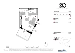 2 pokoje, apartament 51,36 m², piętro 8, oferta nr A.8.M03, Cynamonowa Ursynów, Warszawa, Ursynów, Ursynów Centrum, ul. Cynamonowa 23