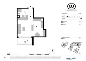 1 pokój, apartament 40,48 m², piętro 1, oferta nr B.1.M06, Cynamonowa Ursynów, Warszawa, Ursynów, Ursynów Centrum, ul. Cynamonowa 23