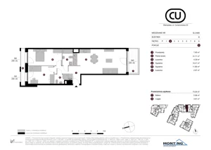 3 pokoje, apartament 73,24 m², piętro 2, oferta nr B.2.M08, Cynamonowa Ursynów, Warszawa, Ursynów, Ursynów Centrum, ul. Cynamonowa 23