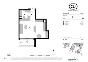 1 pokój, apartament 40,50 m², piętro 3, oferta nr B.3.M06, Cynamonowa Ursynów, Warszawa, Ursynów, Ursynów Centrum, ul. Cynamonowa 23