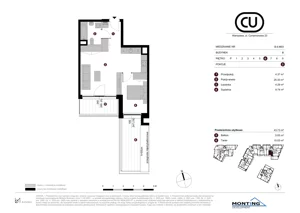 2 pokoje, apartament 42,73 m², piętro 6, oferta nr B.6.M03, Cynamonowa Ursynów, Warszawa, Ursynów, Ursynów Centrum, ul. Cynamonowa 23