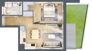 2 pokoje, mieszkanie 41,40 m², parter, oferta nr M5, Aleja Krakowska 201, Warszawa, Włochy, Raków, al. Krakowska 201