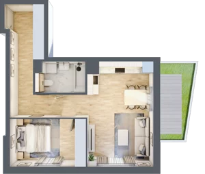 2 pokoje, mieszkanie 48,48 m², parter, oferta nr M6, Aleja Krakowska 201, Warszawa, Włochy, Raków, al. Krakowska 201