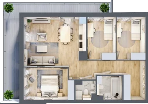 4 pokoje, mieszkanie 72,55 m², piętro 4, oferta nr M57, Aleja Krakowska 201, Warszawa, Włochy, Raków, al. Krakowska 201