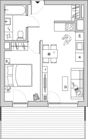 2 pokoje, mieszkanie 36,85 m², piętro 6, oferta nr A/CO-M35, Cosmo, Chorzów, Centrum, Klimzowiec, ul. Astrów 10
