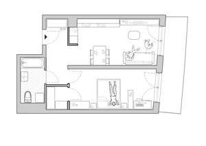 2 pokoje, apartament 48,03 m², parter, oferta nr A/BP-M08, Baja Piaśniki, Świętochłowice, ul. Sudecka 10
