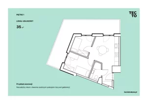 Lokal użytkowy 35,20 m², oferta nr 1, Tecto, Kraków, Podgórze Duchackie, Wola Duchacka, ul. Henryka Kamieńskiego