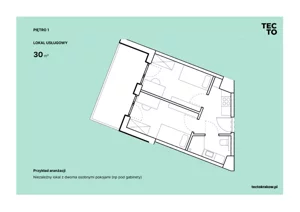 Lokal użytkowy 29,60 m², oferta nr 2, Tecto, Kraków, Podgórze Duchackie, Wola Duchacka, ul. Henryka Kamieńskiego
