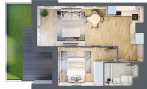 2 pokoje, mieszkanie 37,94 m², parter, oferta nr B1.43, Nova Daliova, Lublin, Ponikwoda, ul. Daliowa