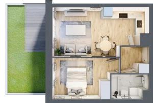 2 pokoje, mieszkanie 36,29 m², parter, oferta nr B2.34, Nova Daliova, Lublin, Ponikwoda, ul. Daliowa