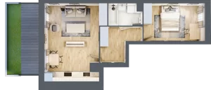 2 pokoje, mieszkanie 44,52 m², parter, oferta nr B2.36, Nova Daliova, Lublin, Ponikwoda, ul. Daliowa