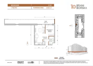 1 pokój, mieszkanie 35,86 m², piętro 1, oferta nr BN10/C/101, Braniborska 10 , Wrocław, Stare Miasto, Śródmieście, ul. Braniborska 10