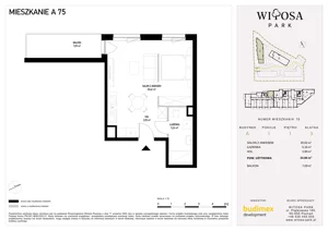 1 pokój, mieszkanie 34,86 m², piętro 1, oferta nr A75, Witosa Park, Poznań, Winiary, Winiary, ul. Piątkowska 165 A-B