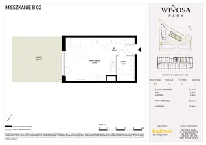 1 pokój, mieszkanie 29,61 m², piętro 1, oferta nr B19, Witosa Park, Poznań, Winiary, Winiary, ul. Piątkowska 165 A-B