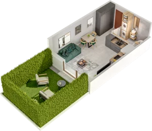 1 pokój, mieszkanie 29,61 m², piętro 1, oferta nr B19, Witosa Park, Poznań, Winiary, Winiary, ul. Piątkowska 165 A-B