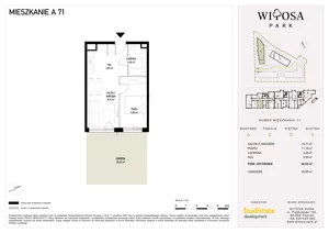 2 pokoje, mieszkanie 38,92 m², piętro 1, oferta nr A78, Witosa Park, Poznań, Winiary, Winiary, ul. Piątkowska 165 A-B