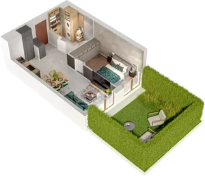 2 pokoje, mieszkanie 38,92 m², piętro 1, oferta nr A78, Witosa Park, Poznań, Winiary, Winiary, ul. Piątkowska 165 A-B