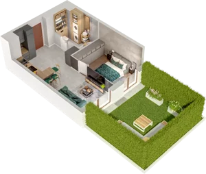 2 pokoje, mieszkanie 37,97 m², piętro 1, oferta nr A79, Witosa Park, Poznań, Winiary, Winiary, ul. Piątkowska 165 A-B