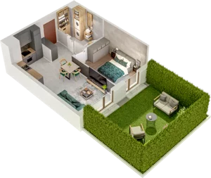 2 pokoje, mieszkanie 38,92 m², piętro 1, oferta nr A78, Witosa Park, Poznań, Winiary, Winiary, ul. Piątkowska 165 A-B