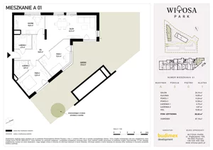 3 pokoje, mieszkanie 80,66 m², parter, oferta nr A1, Witosa Park, Poznań, Winiary, Winiary, ul. Piątkowska 165 A-B
