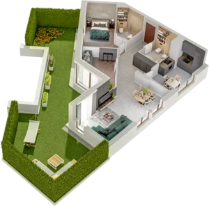 3 pokoje, mieszkanie 80,66 m², parter, oferta nr A1, Witosa Park, Poznań, Winiary, Winiary, ul. Piątkowska 165 A-B