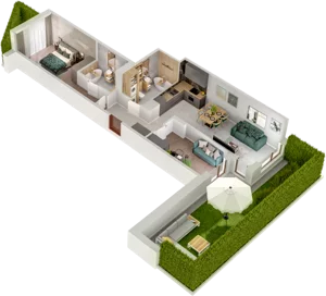 3 pokoje, mieszkanie 67,92 m², parter, oferta nr A2, Witosa Park, Poznań, Winiary, Winiary, ul. Piątkowska 165 A-B